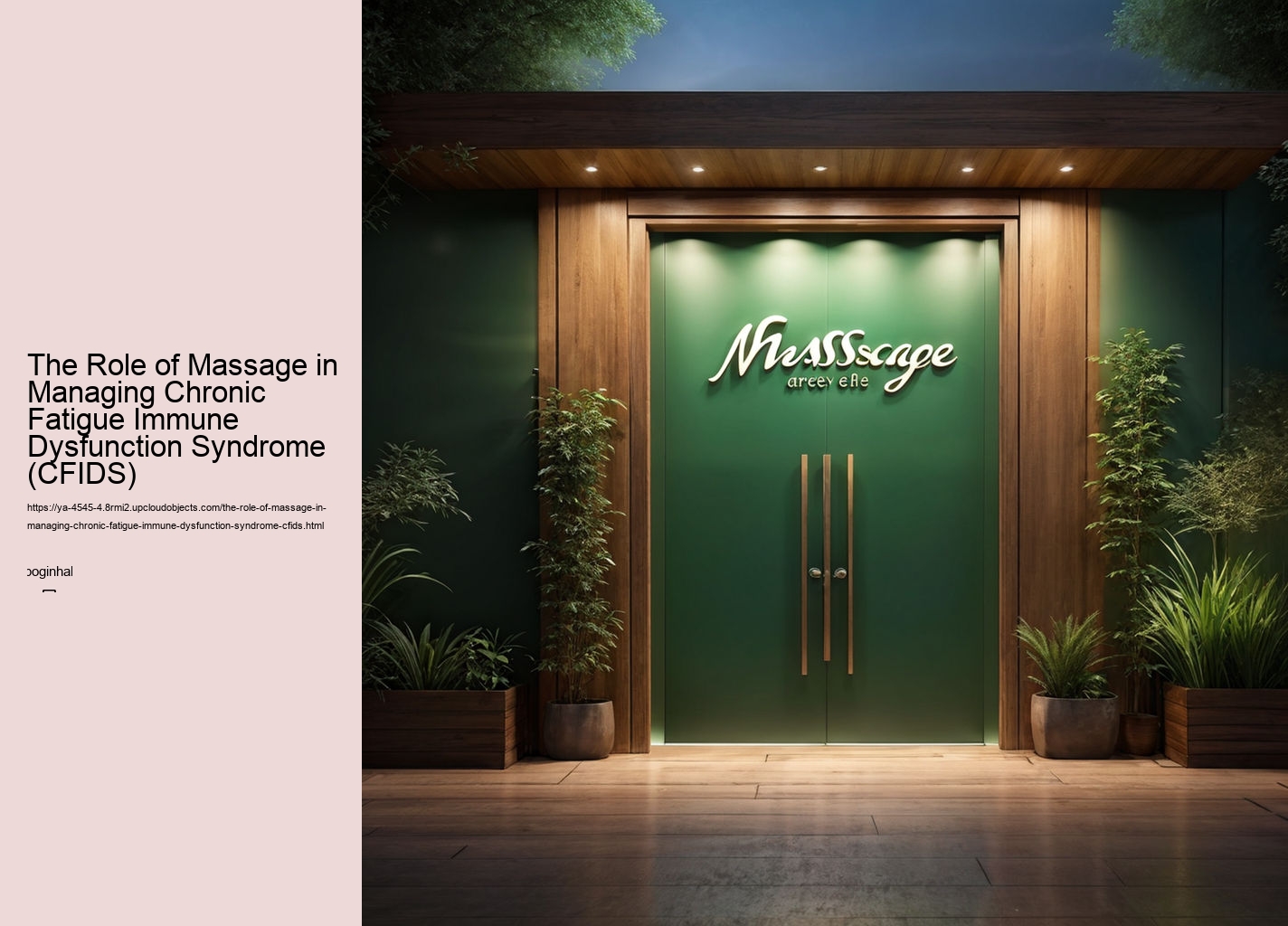 The Role of Massage in Managing Chronic Fatigue Immune Dysfunction Syndrome (CFIDS)